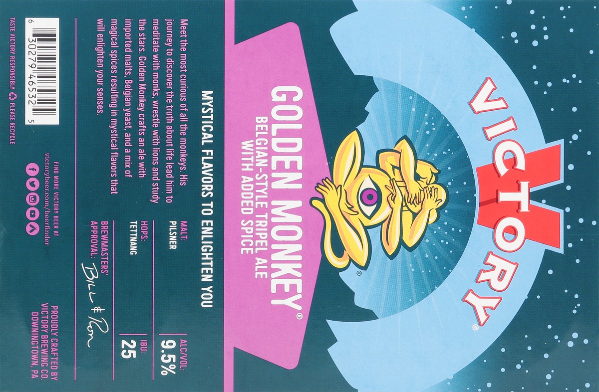 slide 2 of 9, Victory Brewing Co Victory Golden Monkey 6pk Can, 6 ct; 12 oz