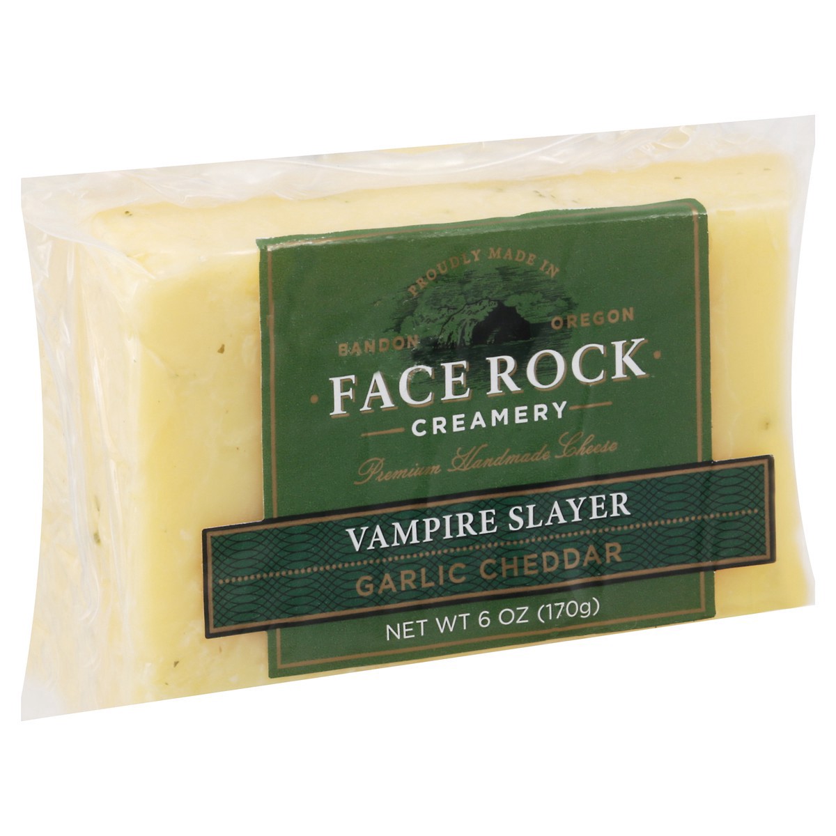slide 2 of 9, Face Rock Creamery Vampire Slayer Garlic Cheddar Cheese 6 oz, 6 oz