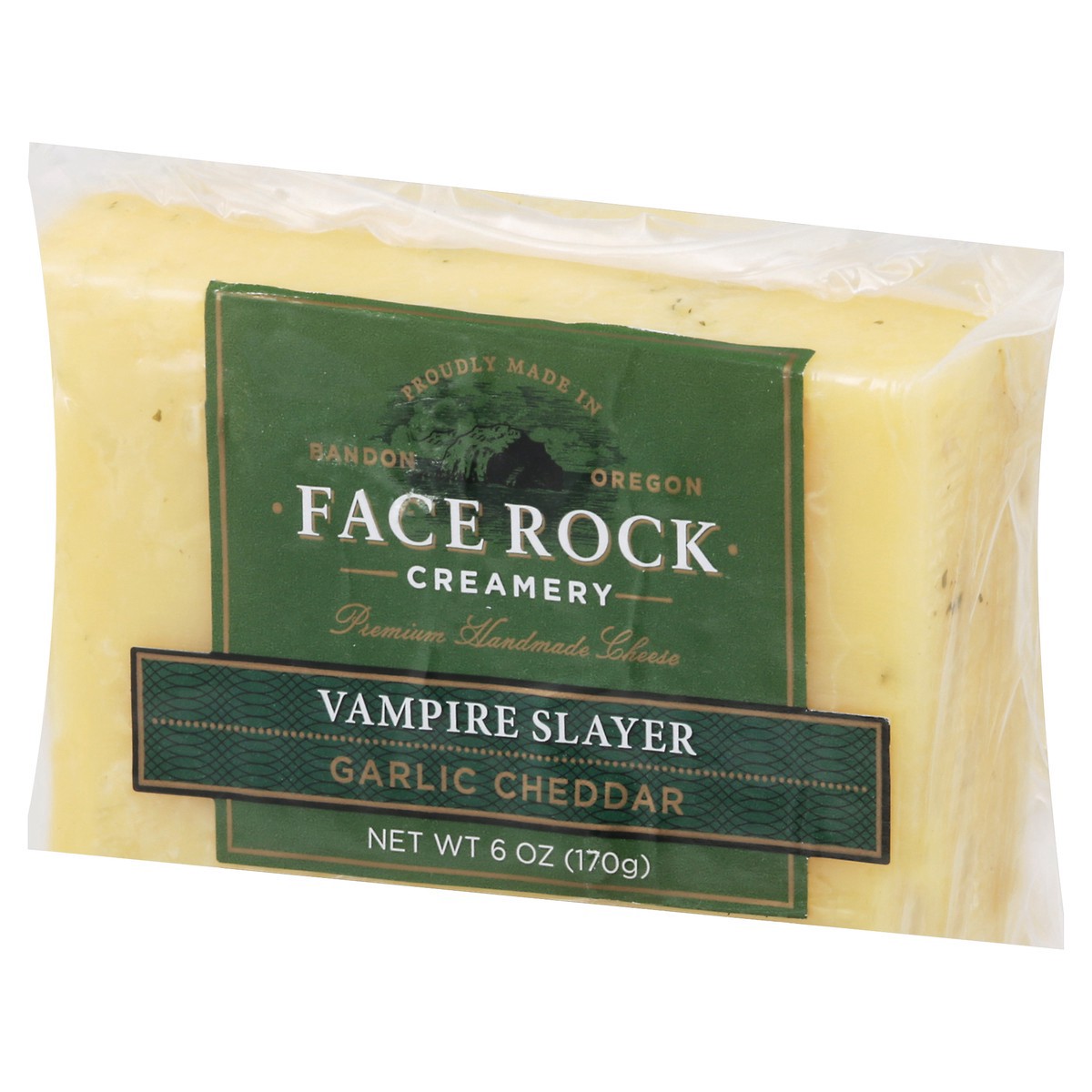 slide 3 of 9, Face Rock Creamery Vampire Slayer Garlic Cheddar Cheese 6 oz, 6 oz