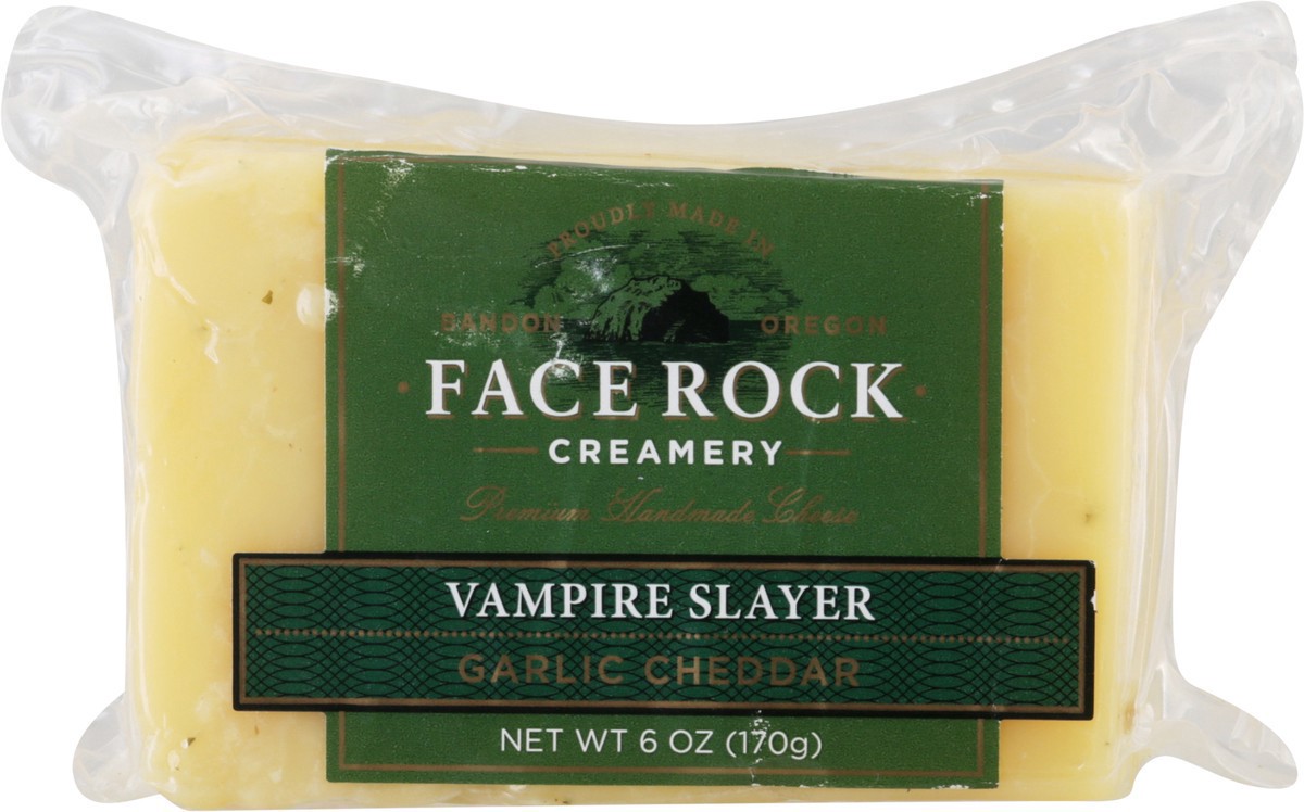 slide 6 of 9, Face Rock Creamery Vampire Slayer Garlic Cheddar Cheese 6 oz, 6 oz