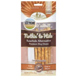Fieldcrest Farms Nothin To Hide Dog Chews, Peanut Butter Flavor Small Twist Stixs, 10 Pack