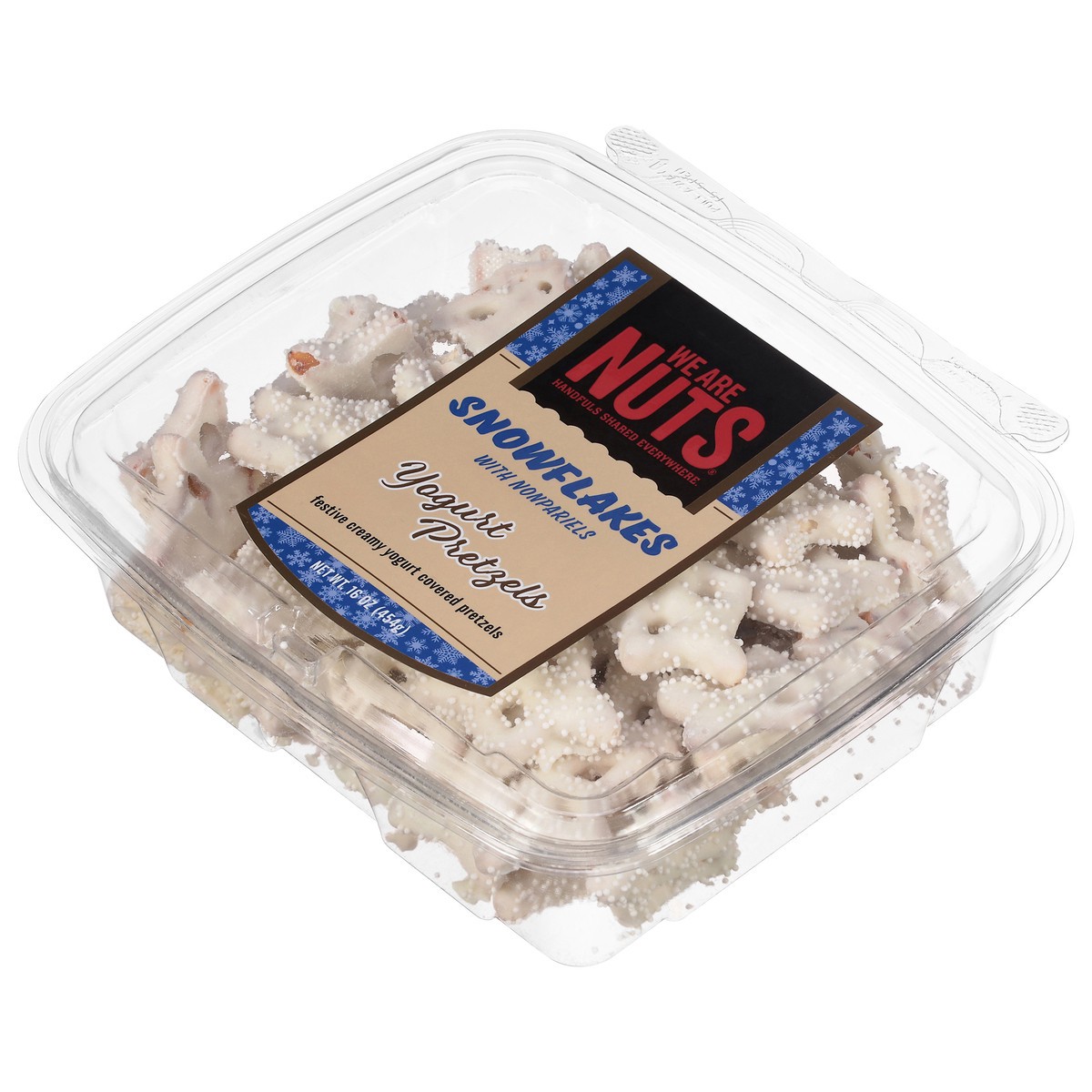 slide 3 of 4, We Are Nuts Yogurt Snowflakes with Nonpariels Pretzels 16 oz, 16 oz