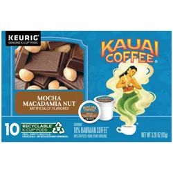 Kauai Coffee Mocha Macadamia Nut Medium Roast K-Cup Pods - 10 ct