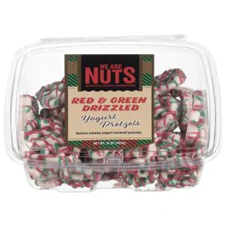 We Are Nuts Red & Green Drizzled Yogurt Pretzels 16 oz