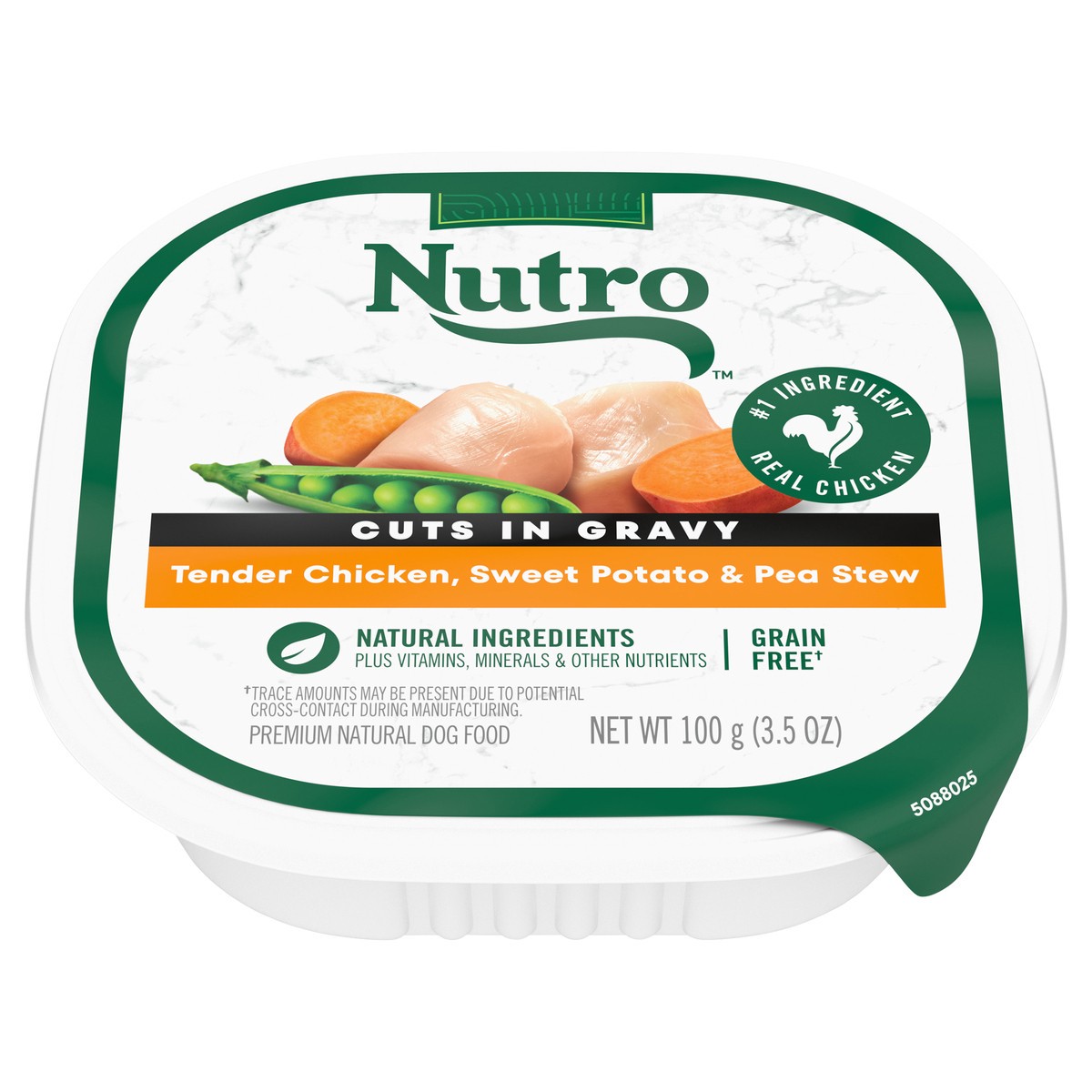 slide 1 of 3, Nutro Natural Cuts in Gravy Premium Tender Chicken, Sweet Potato & Pea Stew Dog Food 3.5 oz, 3.5 oz