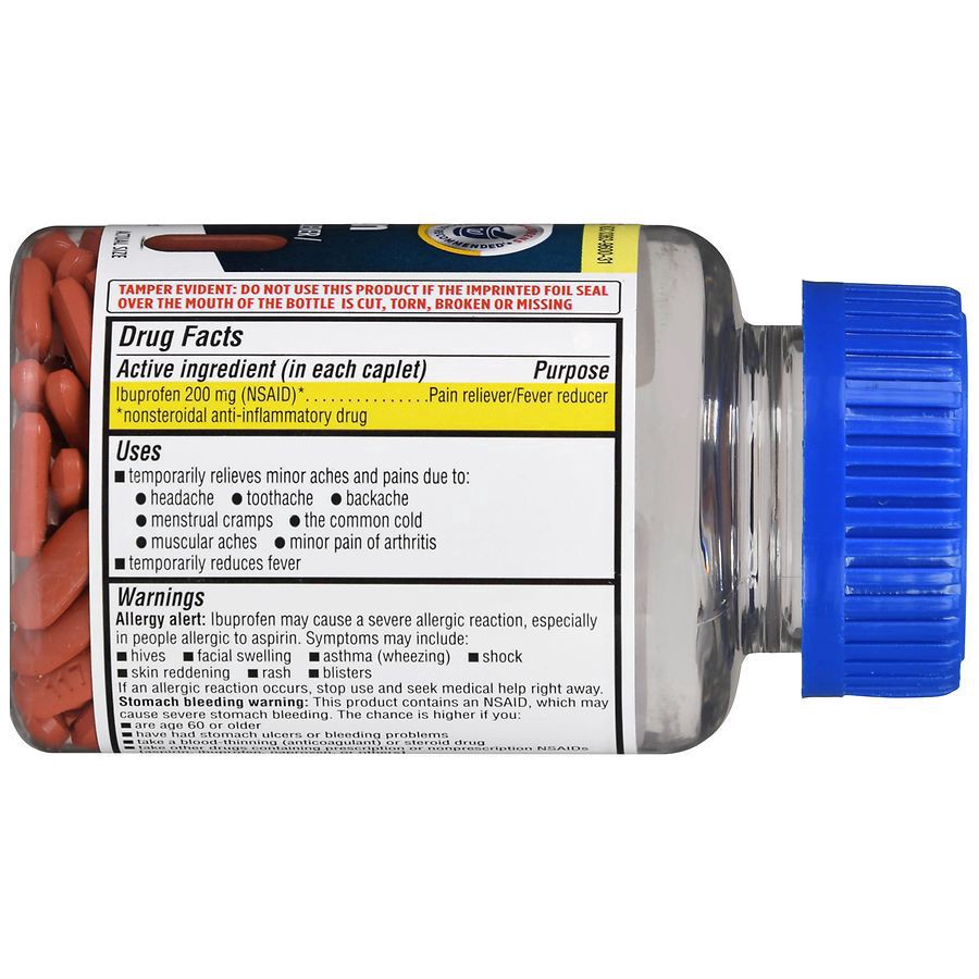 slide 2 of 5, Walgreens Ibuprofen Caplets USP, 200 mg, 300 ct