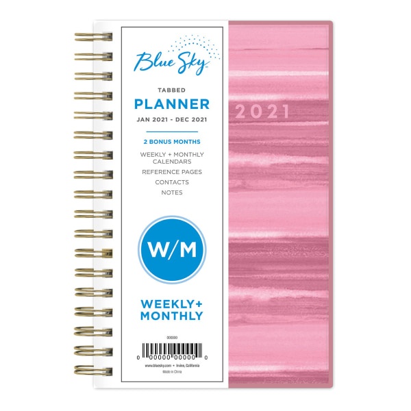 slide 2 of 4, Blue Sky Pp Weekly/Monthly Planner, 3-5/8'' X 6-1/8'', Horizon, January To December 2021, 122983, 1 ct