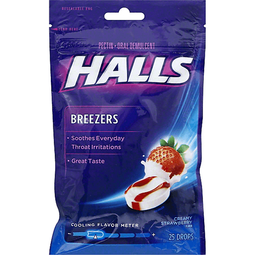 Halls Breezers Pectin Throat Drops 25 ct Shipt