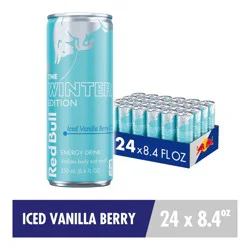 Red Bull Winter Edition Energy Drink, Iced Vanilla Berry, 8.4 Fl.oz. Can, Case Of 24 Cans, With 80mg Caffeine, Taurine & B Vitamins