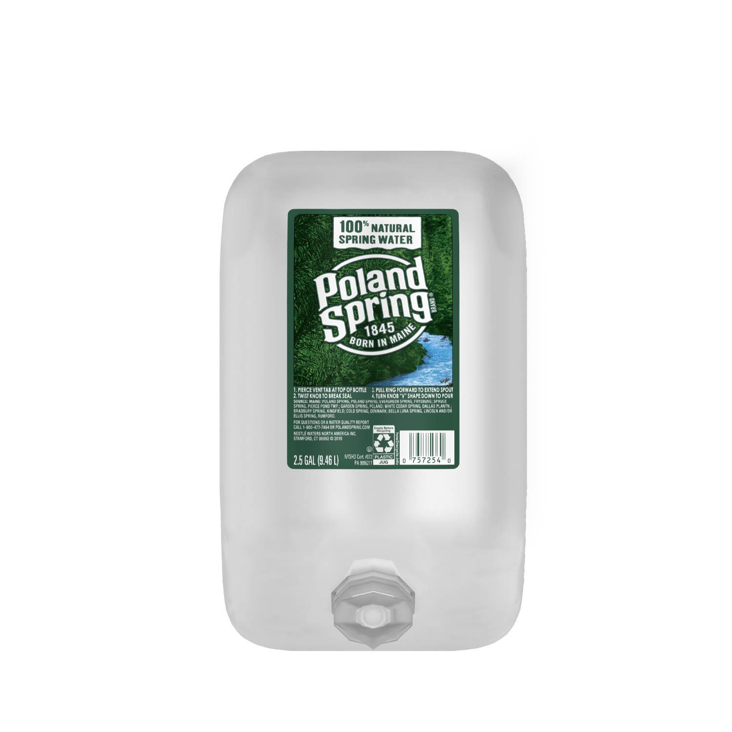 slide 1 of 4, Poland Spring Maine Spring Water, 2.5-gallon jug, 2.5 gram