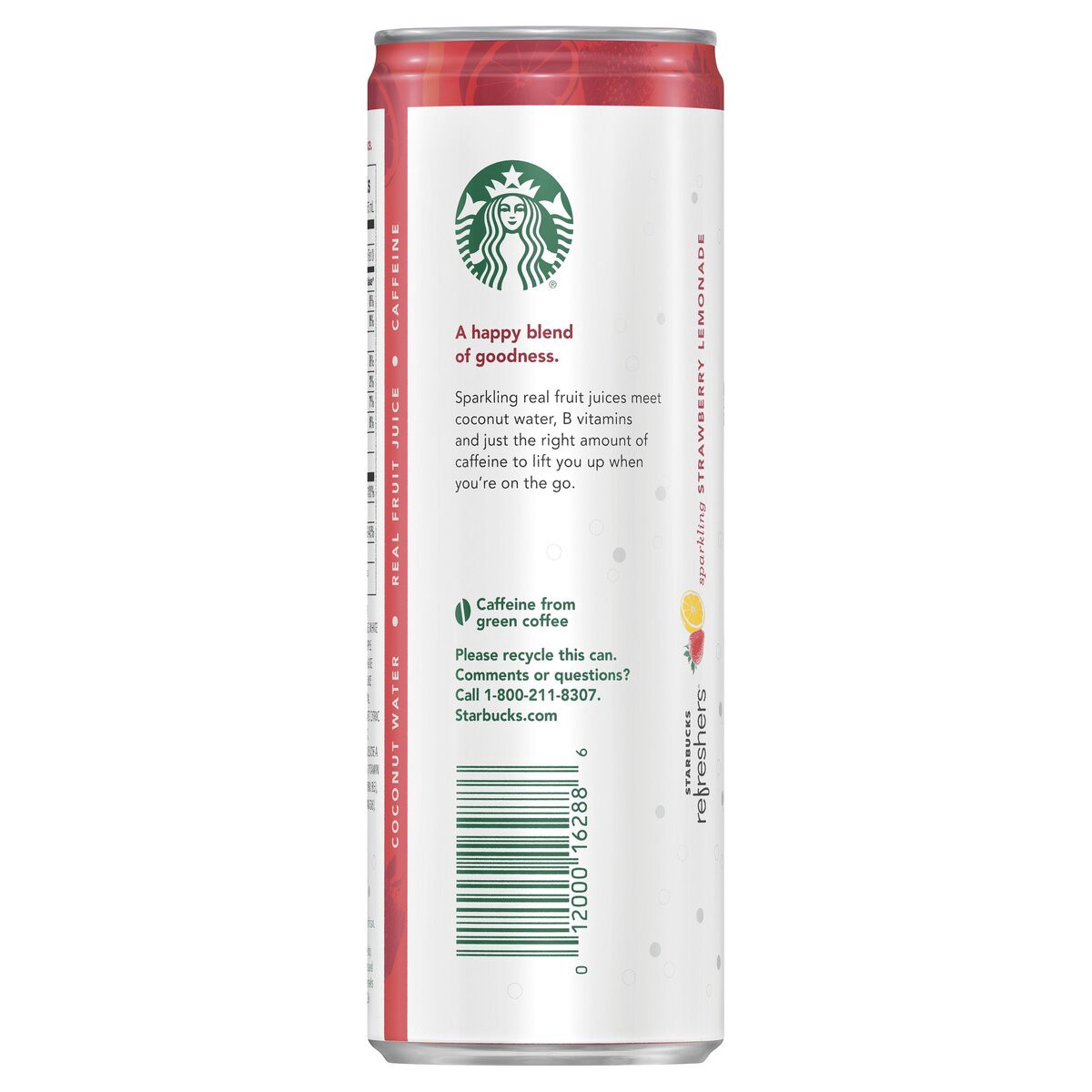 slide 3 of 4, Starbucks Refreshers Sparkling Juice Blend Strawberry Lemonade Flavored - 12 oz, 12 oz