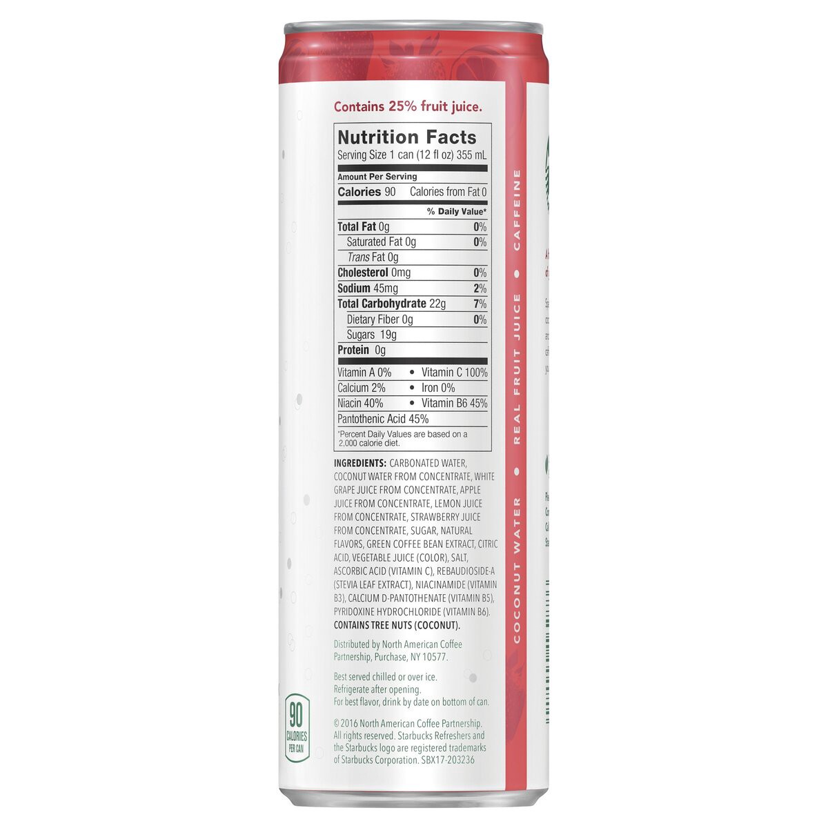 slide 4 of 4, Starbucks Refreshers Sparkling Juice Blend Strawberry Lemonade Flavored - 12 oz, 12 oz