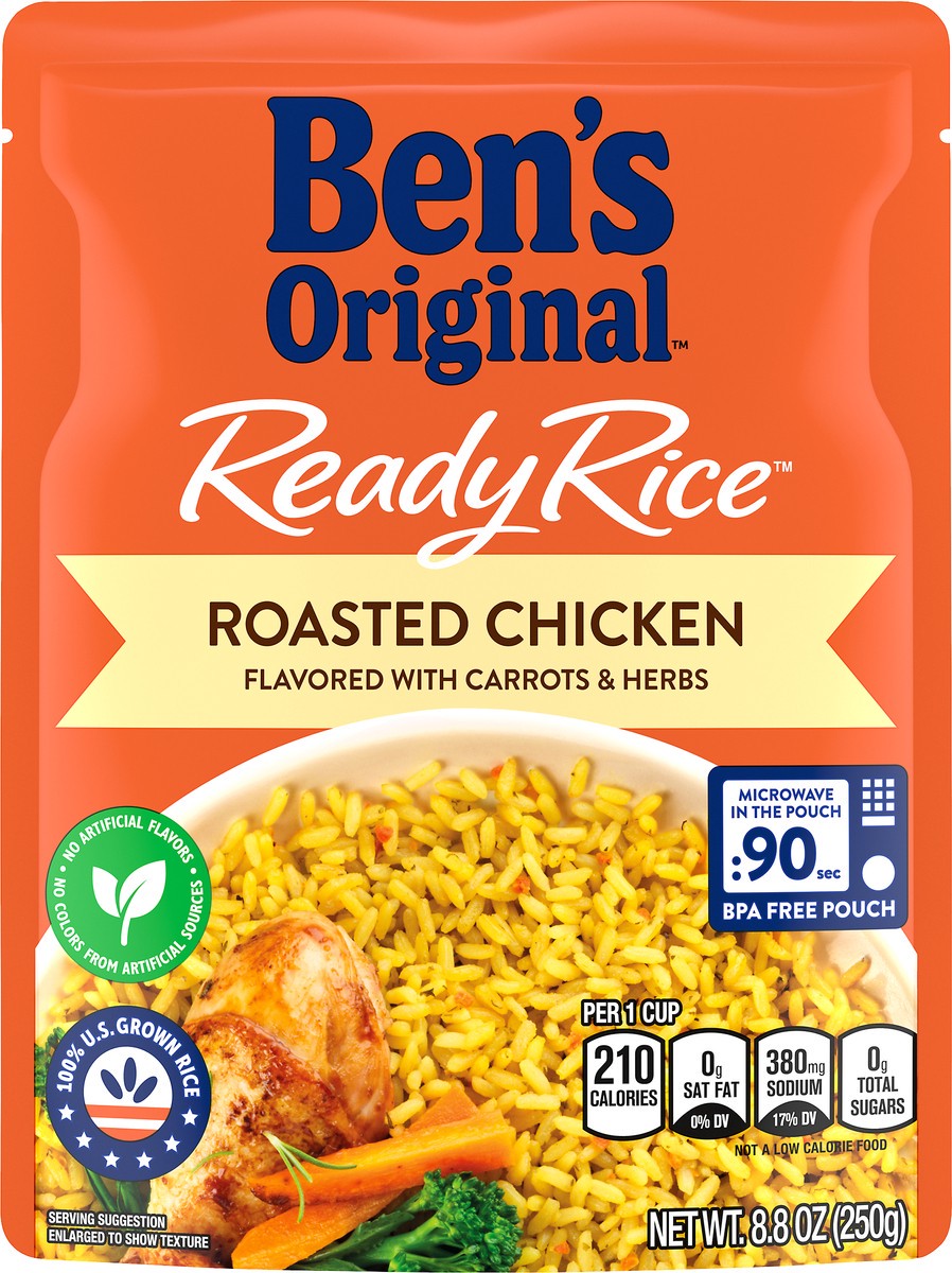 slide 4 of 13, Ben's Original Rice, Roasted Chicken, 8.8 oz
