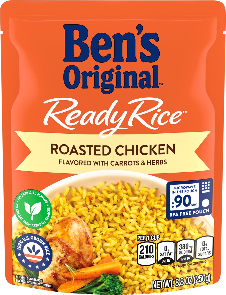 slide 1 of 13, Ben's Original Rice, Roasted Chicken, 8.8 oz