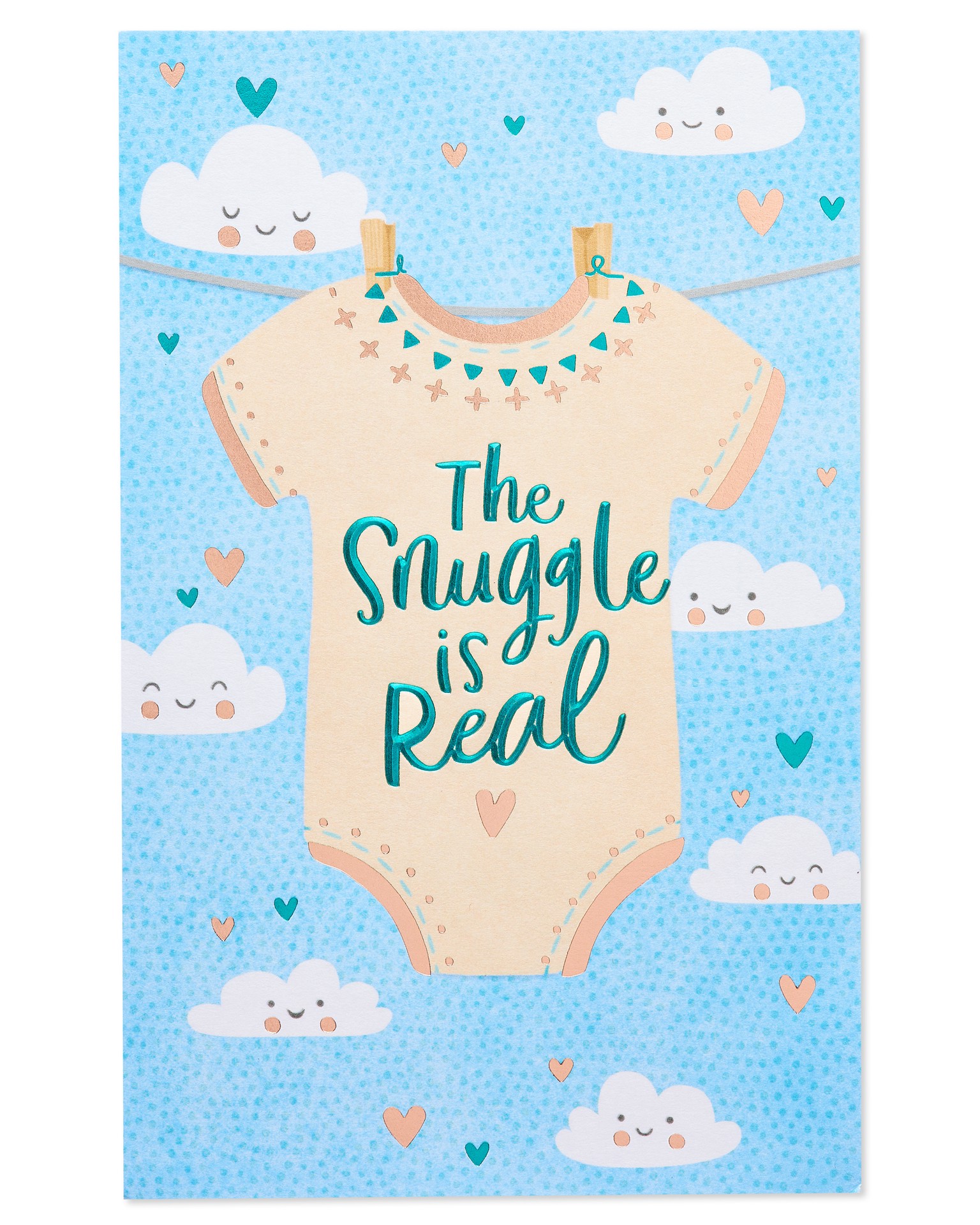 slide 4 of 5, American Greetings Baby Shower Card (Snuggle is Real), 1 ct