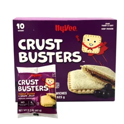 Hy-Vee Crust Busters Peanut Butter & Grape Jelly, 10ct