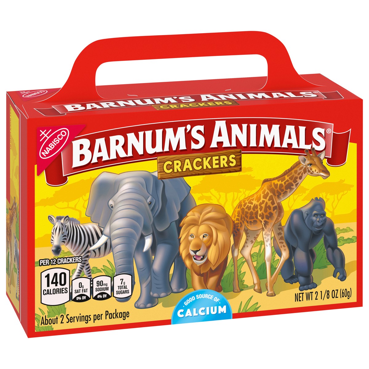 slide 7 of 9, Barnum's BARNUM'S Original Animal Crackers, Kids Snacks, 2.13 oz Box, 2.125 oz