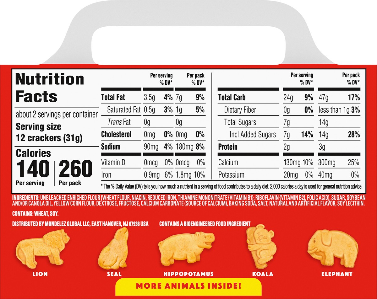 slide 5 of 9, Barnum's BARNUM'S Original Animal Crackers, Kids Snacks, 2.13 oz Box, 2.125 oz