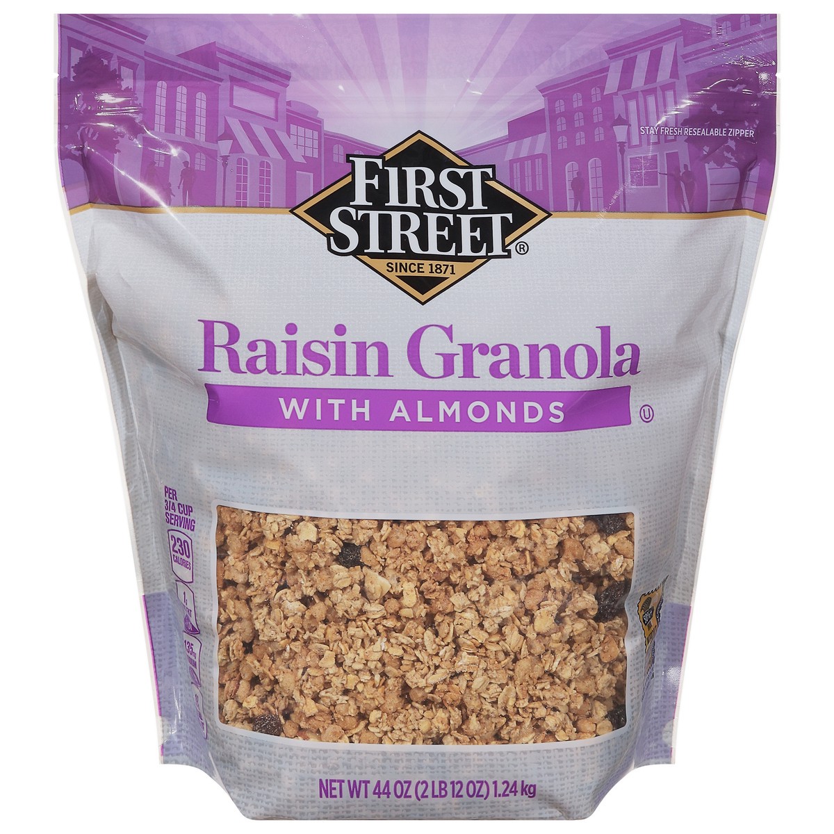 slide 5 of 13, Cb02 First Street Low Fat Raisin Granola, 44 oz