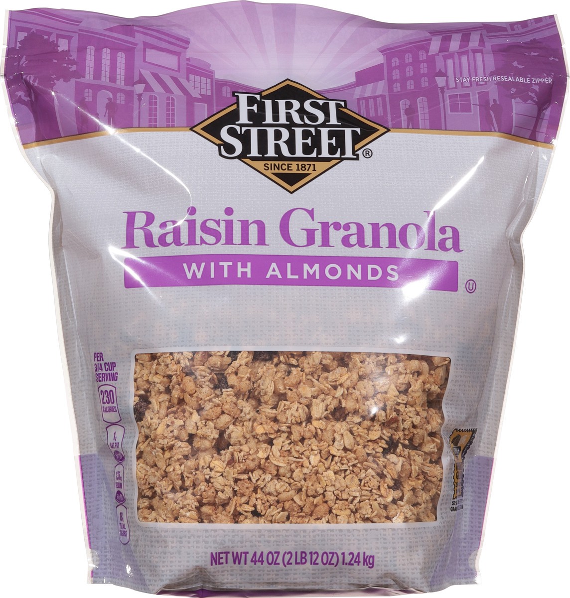 slide 4 of 13, Cb02 First Street Low Fat Raisin Granola, 44 oz