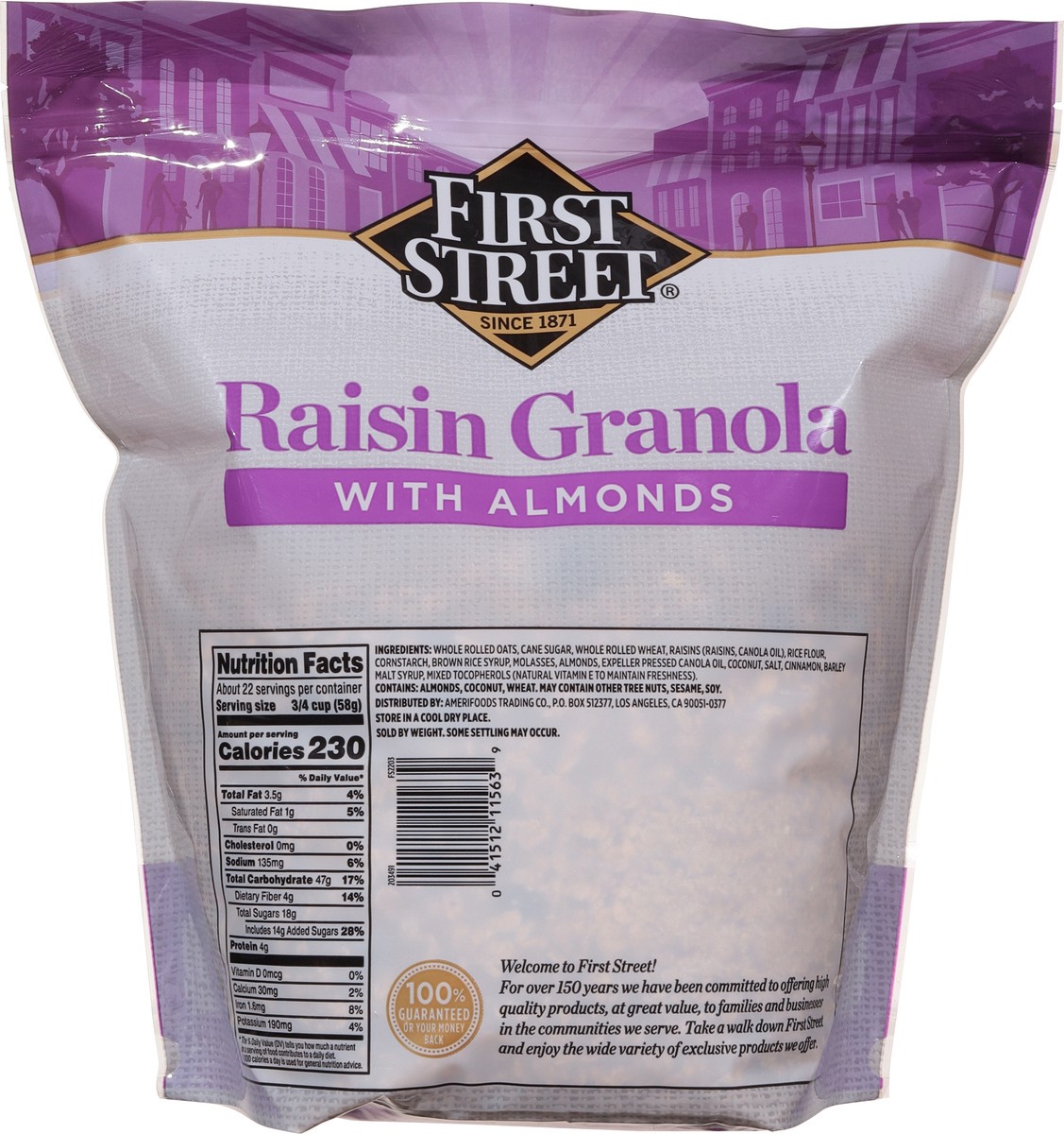 slide 3 of 13, Cb02 First Street Low Fat Raisin Granola, 44 oz