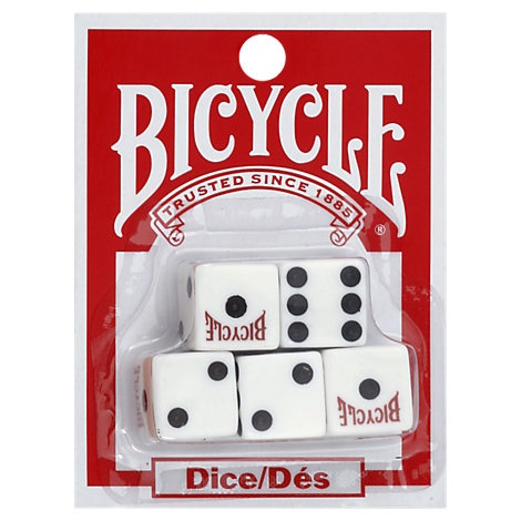 slide 1 of 1, Bicycle Dice - 5 Package, 1 ct