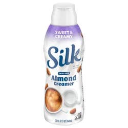 Silk Almond Creamer, Sweet and Creamy, Dairy Free, Gluten Free, 32 FL OZ Carton