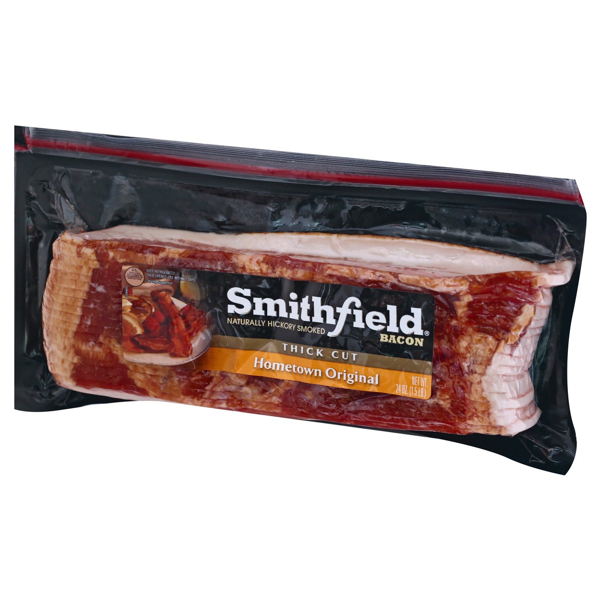 slide 9 of 9, Smithfield Hometown Original Thick Cut Bacon, 24 oz, 24 oz