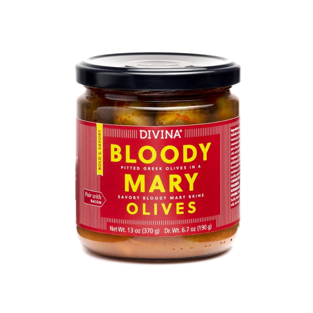 slide 1 of 1, Divina Bloody Mary Pitted Greek Olives In A Savory Bloody Mary Brine, 13 oz