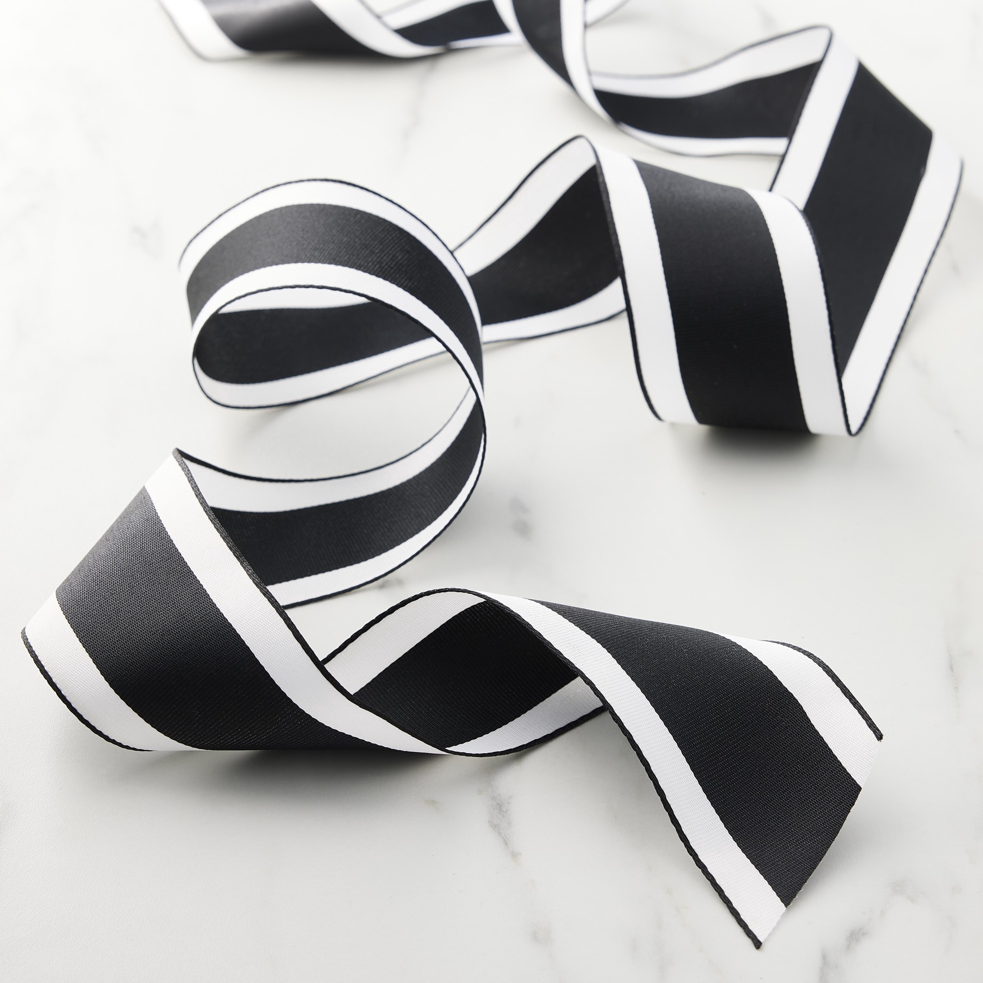 slide 4 of 4, 2.5" X 25ft. Taffeta Wired Black Center Stripe Ribbon By Celebrate It, 2.5 in x 25 ft