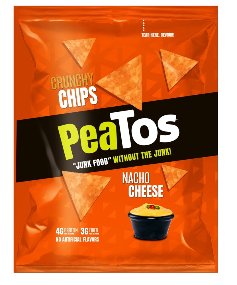 slide 1 of 1, Peatos Nacho Cheese Crunchy Chips, 4.5 oz