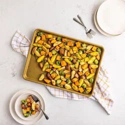 Hy-Vee Seasons Gold Nonstick Jelly Roll Half-Sheet Baking Pan