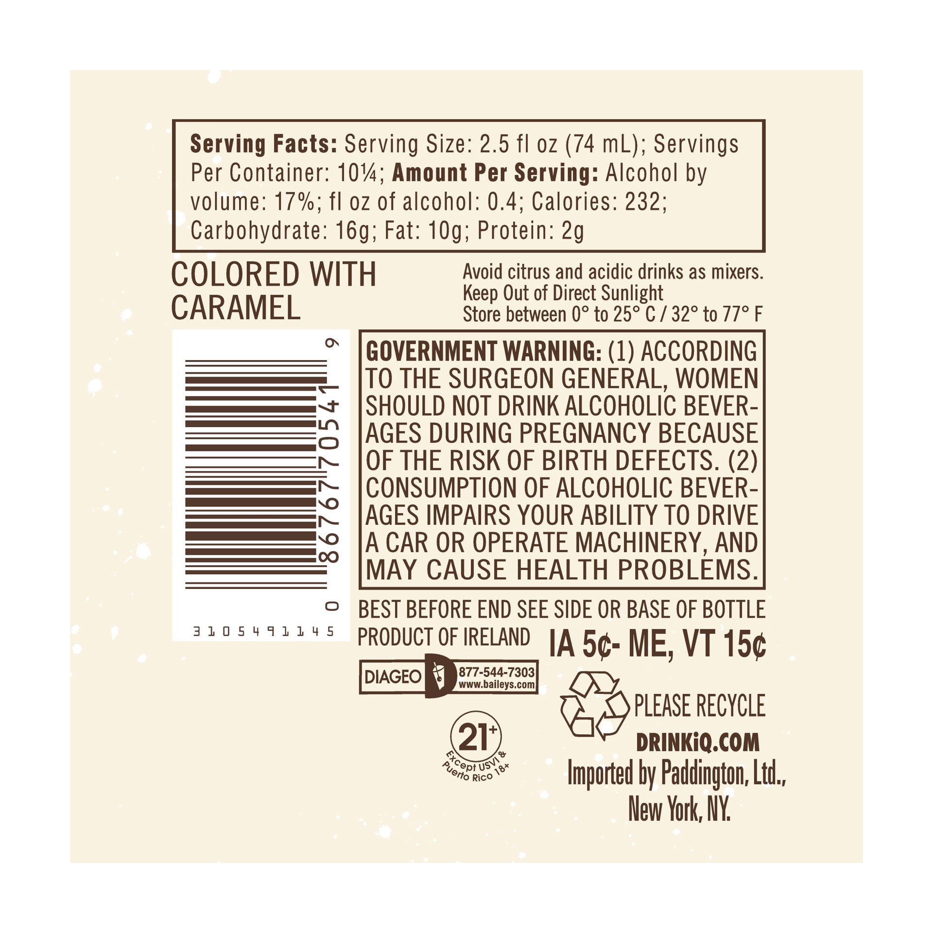 slide 3 of 9, Bailey's S'mores Cordial, 750 ml