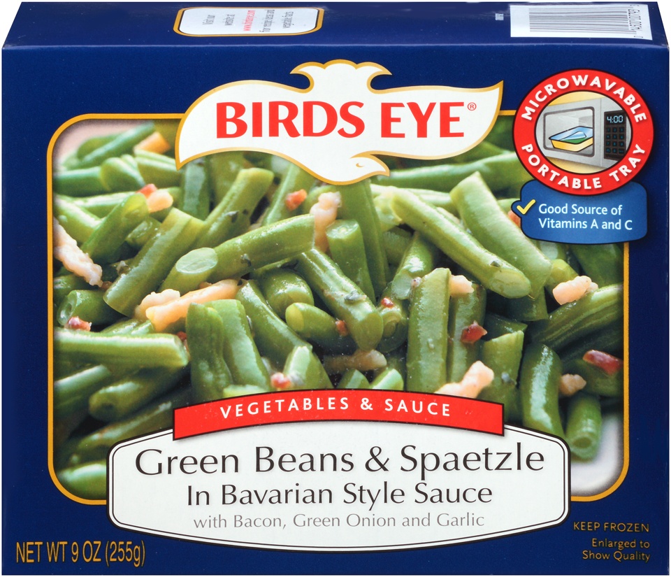 slide 1 of 1, Birds Eye Green Beans & Spaetzle in Bavarian Style Sauce, 9 oz