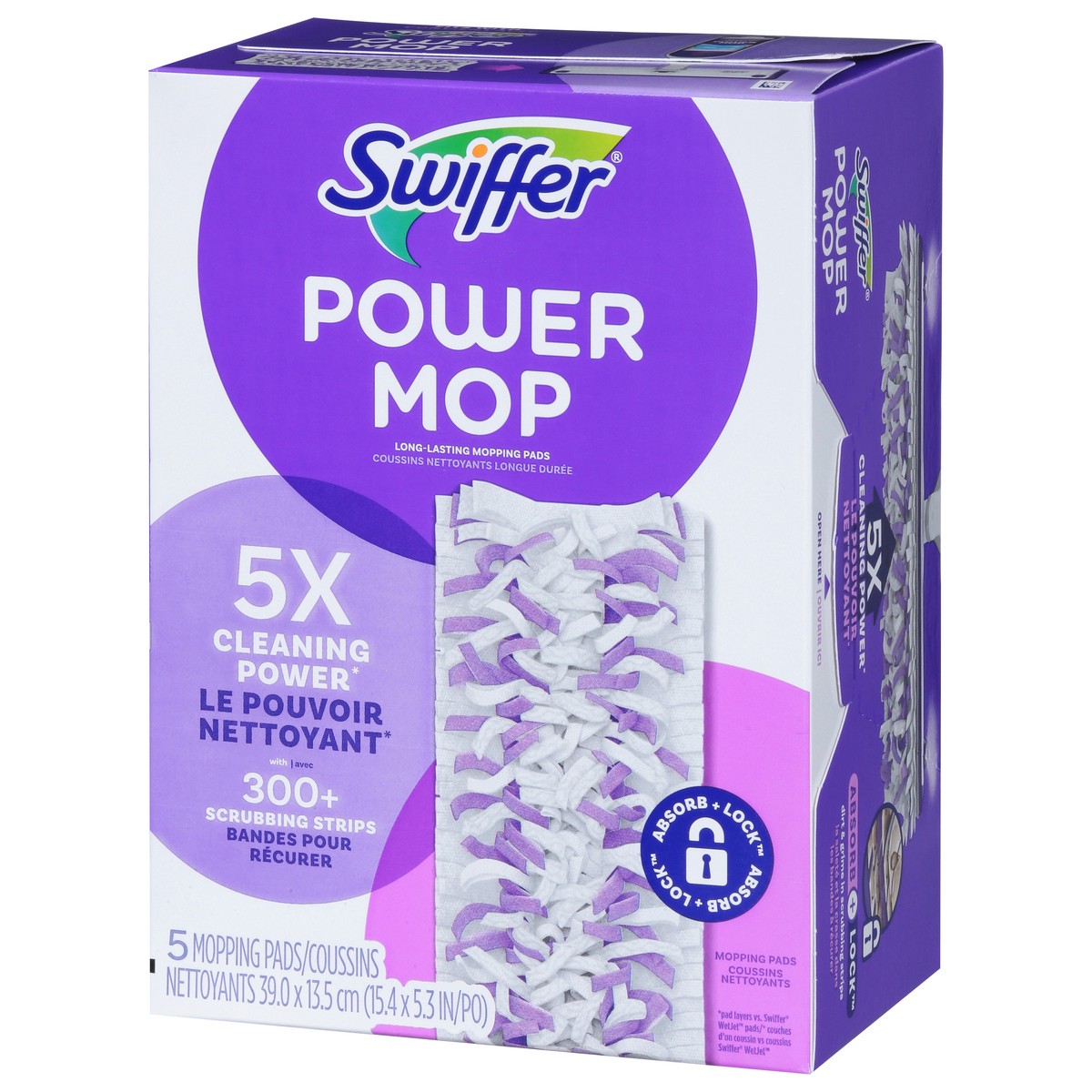 slide 7 of 9, Swiffer Power Mop Mopping Pads 5 ea, 5 ct