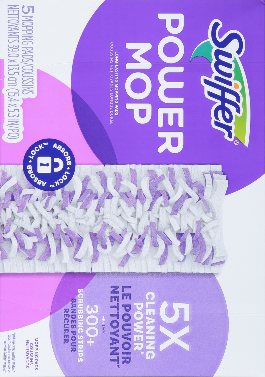 slide 3 of 9, Swiffer Power Mop Mopping Pads 5 ea, 5 ct