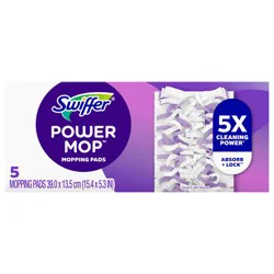 Swiffer PowerMop Multi-Surface Mopping Pad Refills for Floor Cleaning, 5 count