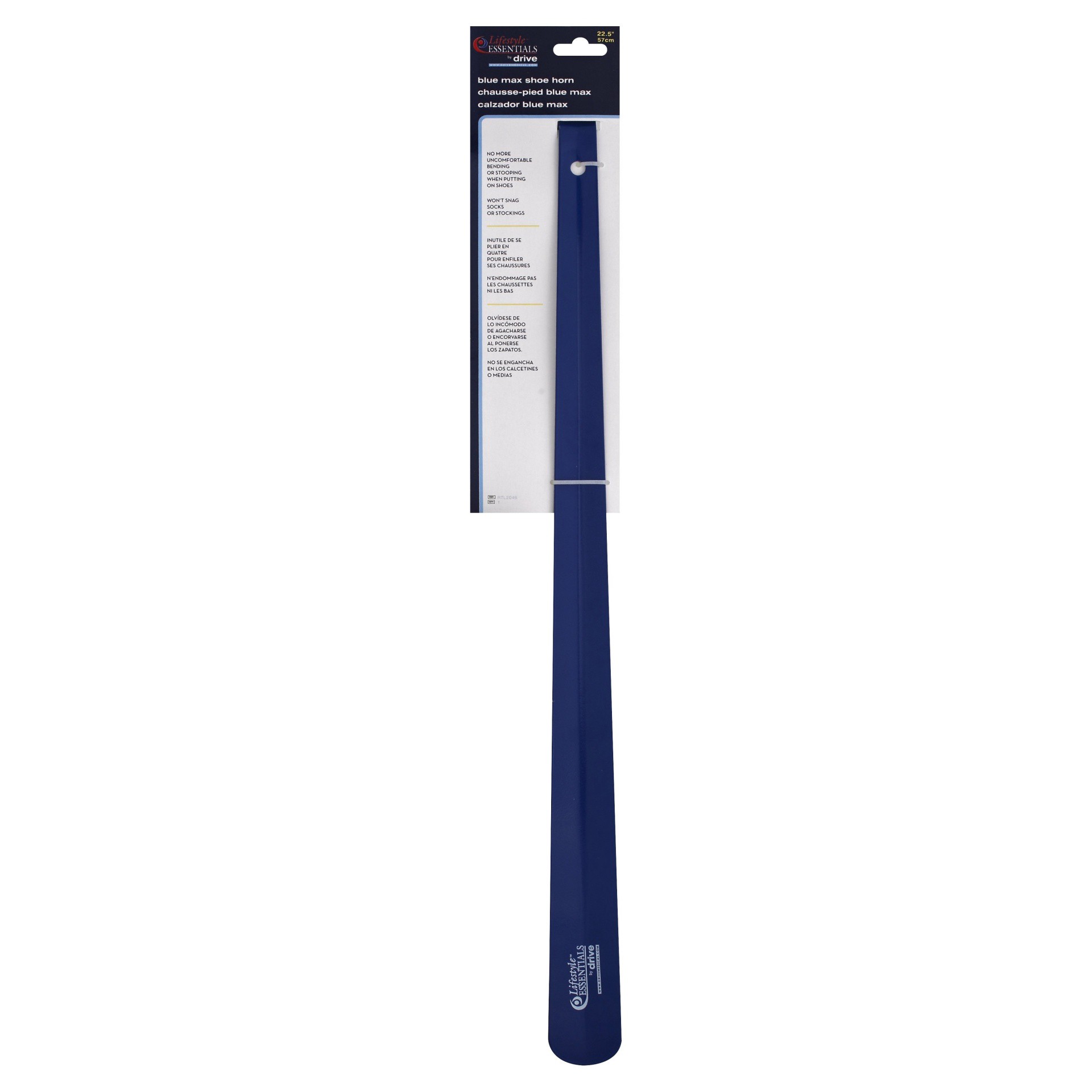 slide 1 of 9, Drive Medical Lifestyle Shoe Horn - Dark Blue, 1 ct