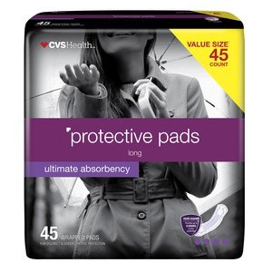 slide 1 of 1, CVS Health Protective Pads Ultimate Absorbency, Long, 45 ct