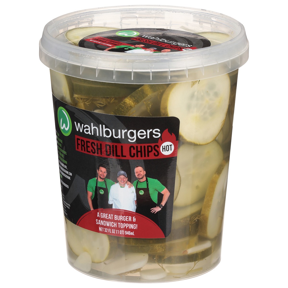 slide 8 of 9, Wahlburgers Hot Fresh Dill Chips 32 fl oz, 32 fl oz