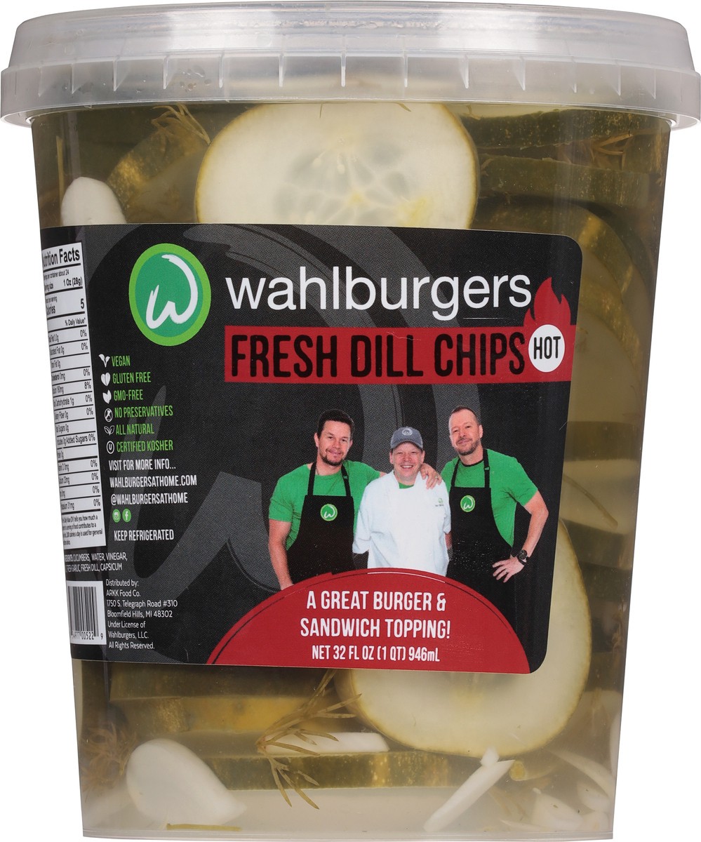 slide 6 of 9, Wahlburgers Hot Fresh Dill Chips 32 fl oz, 32 fl oz