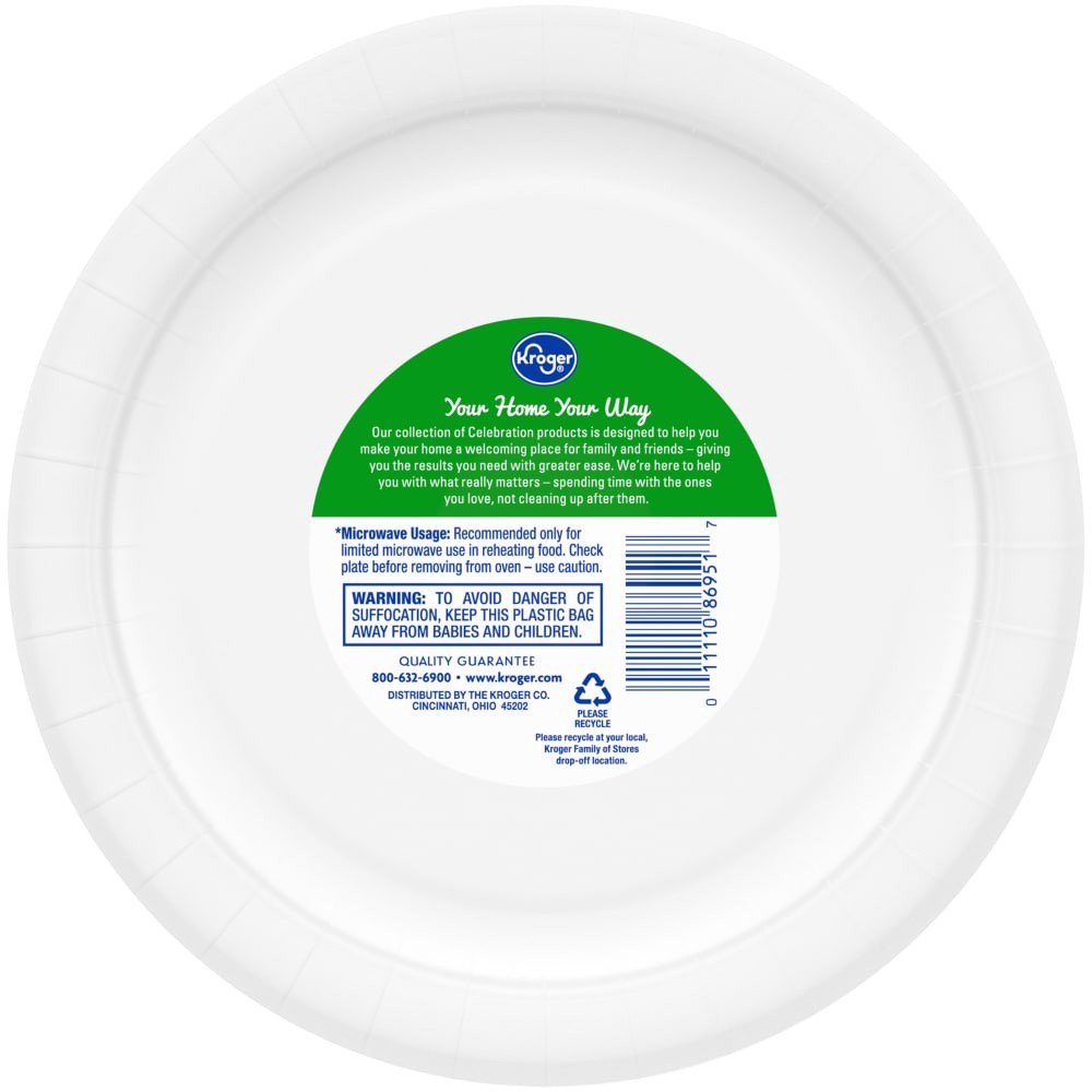 slide 4 of 4, Kroger Home Sense Designer Paper Plates, 48 ct