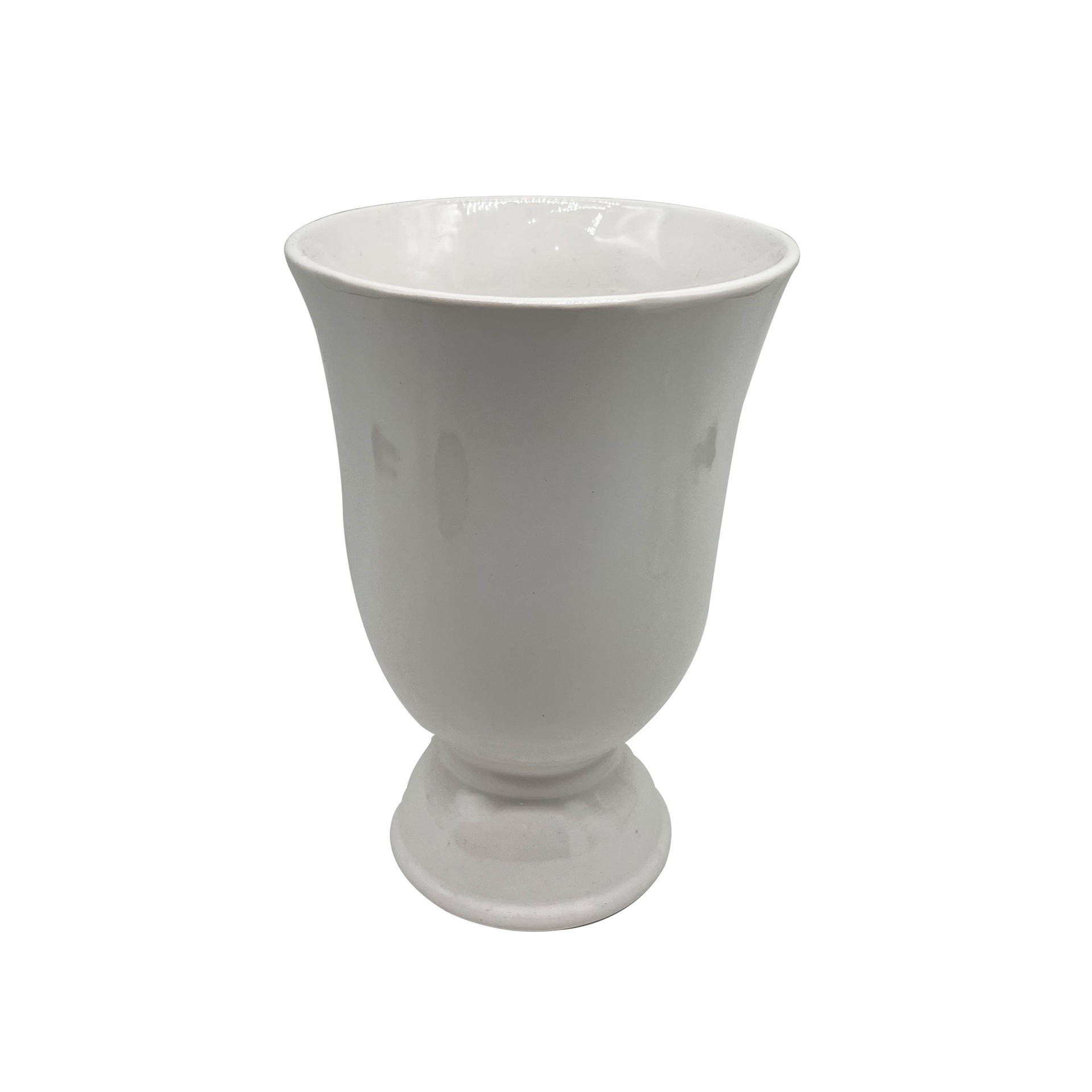 slide 4 of 4, 8" White Ceramic Vase By Ashland, 5.3 in x 5.3 in x 8 in