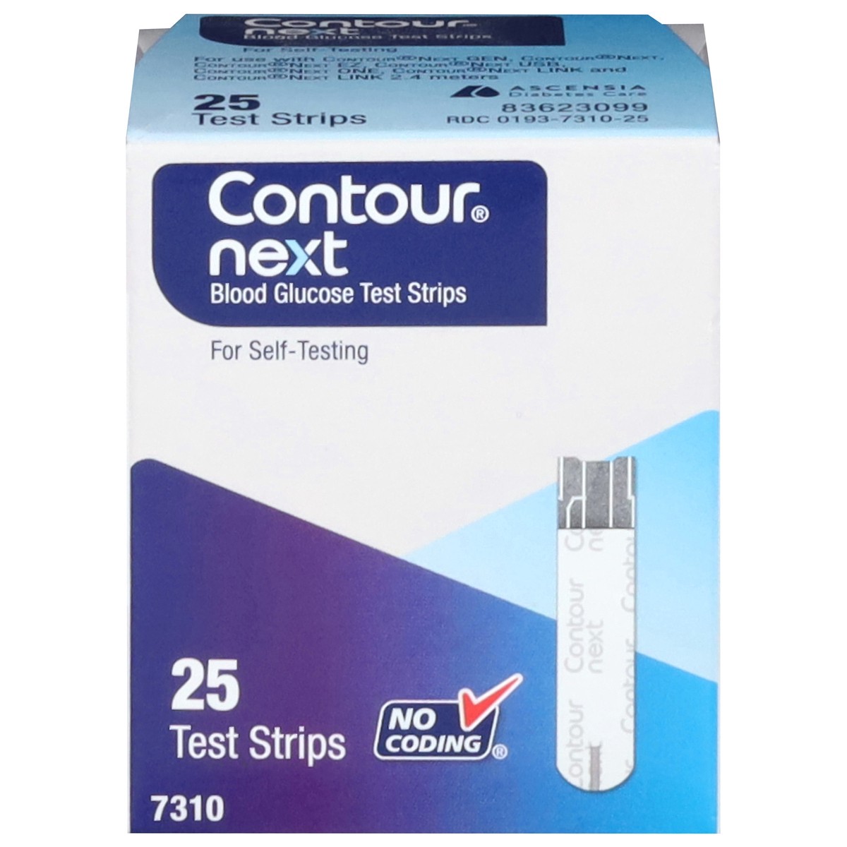 slide 1 of 12, Bayer Contour Next Blood Glucose Test Strips, 25 ct