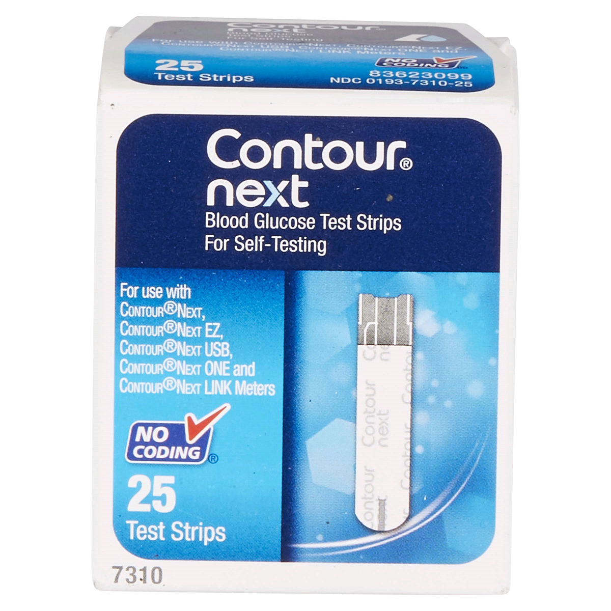 slide 1 of 1, Bayer Contour Next Blood Glucose Test Strips, 25 ct