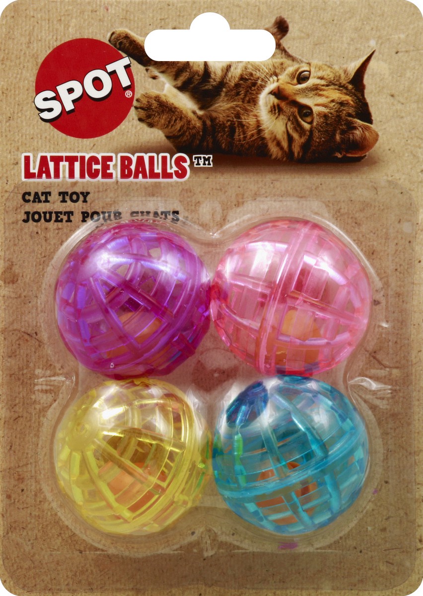 slide 2 of 2, SPOT Ethical Lattice Plastic Balls With Bells, 4 ct