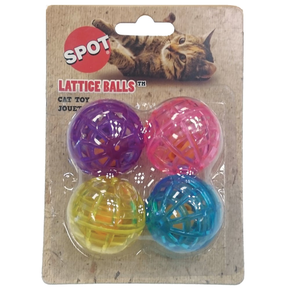 slide 1 of 2, SPOT Ethical Lattice Plastic Balls With Bells, 4 ct