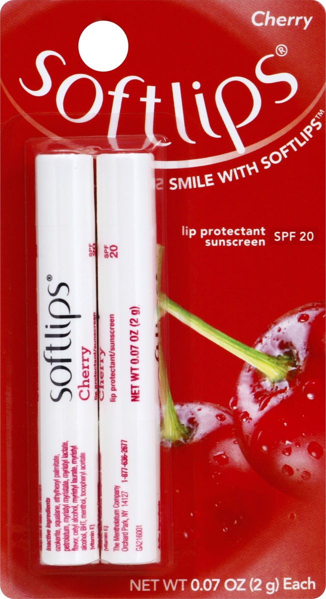 slide 2 of 2, Softlips Cherry Lip Balm Value Pack, 0.14 oz