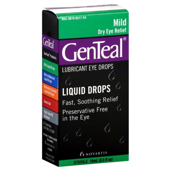 slide 1 of 1, Alcon Genteal Liquid Drops Lubricant Eye Drops Mild, 0.5 fl oz