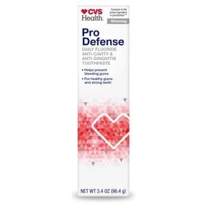 slide 1 of 1, CVS Health Pro Defense Whitening Toothpaste, 3.4 oz